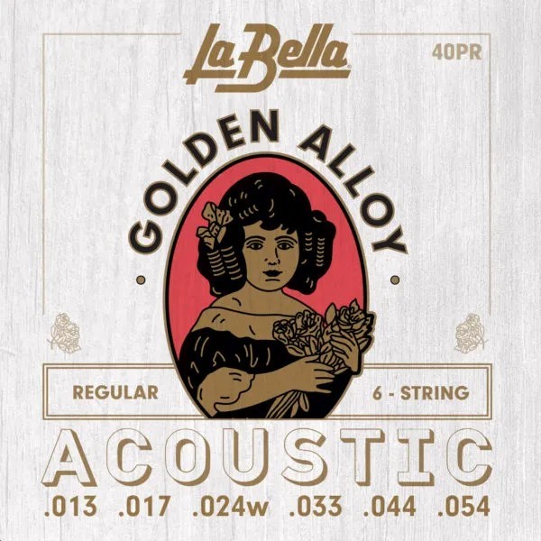 Струны для акустической гитары La Bella 40PR Golden Alloy